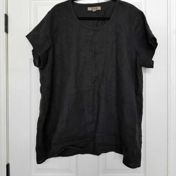 black linen tunic shirt